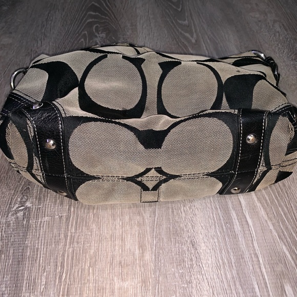 Grey and Black Coach Purse - Picture 3 of 8